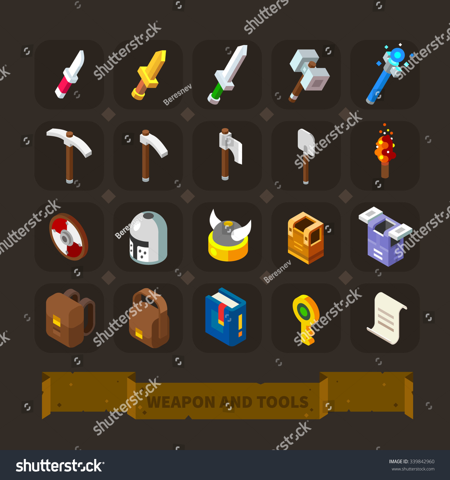 Survival Tools and Weapons Icons